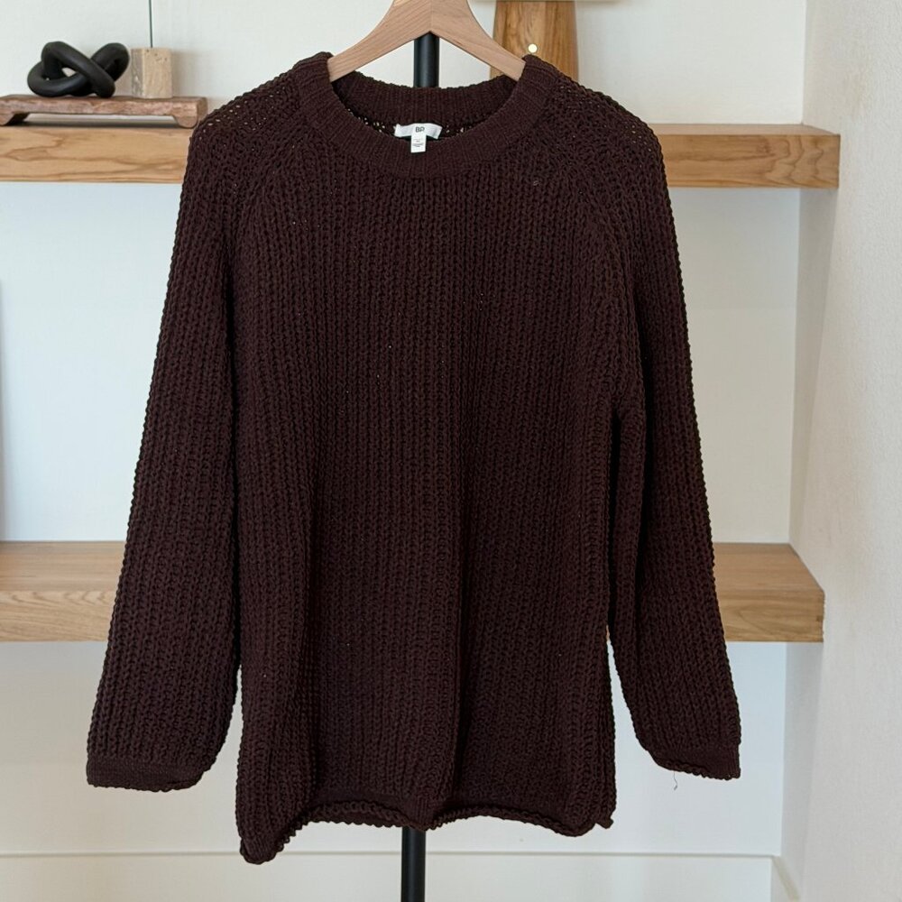 BP Slouchy Chenille Sweater - Brown Coffee - M